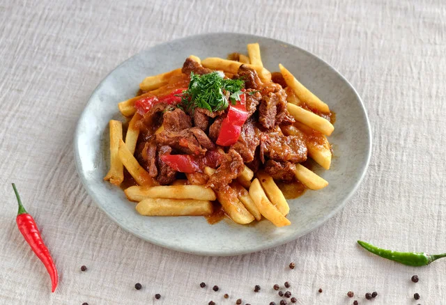 Фри с мясом